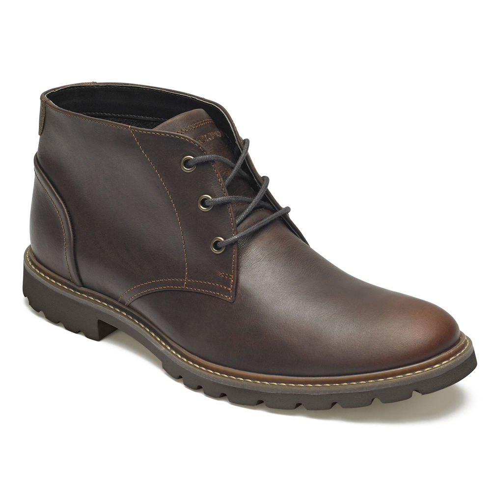 Rockport Boots For Mens Brown - Sharp & Ready Chukka - NT0842739